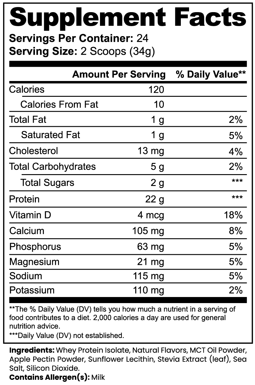 Lean Luxe Whey Protein Isolate (Vanilla)